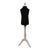 Children Kids Age 2-4 Tailors Dummy Mannequin, Black Torso Bust with a White Wood Tripod Stand